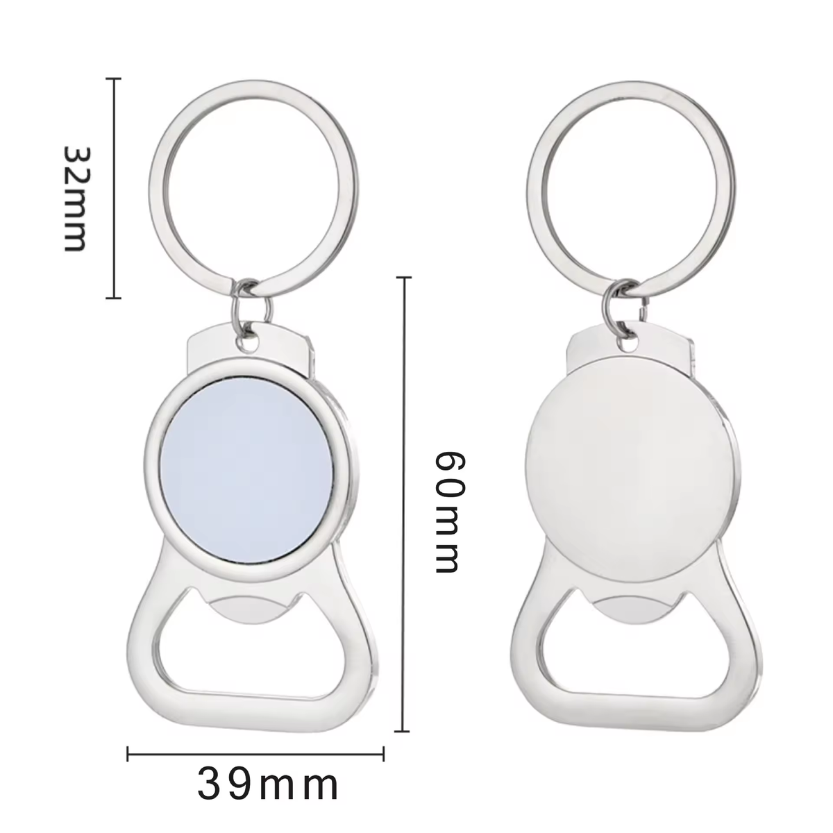 Sublimation Zinc Alloy Eco-friendly Southeast Asia Style Bottle Opener Keychain Pendant for Laser Engraving Corkscrews