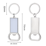 Sublimation Zinc Alloy Eco-friendly Southeast Asia Style Bottle Opener Keychain Pendant for Laser Engraving Corkscrews
