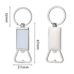 Sublimation Zinc Alloy Eco-friendly Southeast Asia Style Bottle Opener Keychain Pendant for Laser Engraving Corkscrews