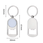 Sublimation Zinc Alloy Eco-friendly Southeast Asia Style Bottle Opener Keychain Pendant for Laser Engraving Corkscrews