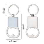 Sublimation Zinc Alloy Eco-friendly Southeast Asia Style Bottle Opener Keychain Pendant for Laser Engraving Corkscrews