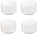 4pcs Sublimation White Ceramic Ashtrays for Cigarettes Heat Transfer Print Round Ceramic Holder for Smokers Home Office Desktop