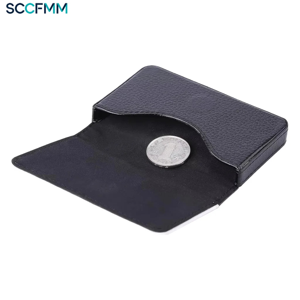SCCFMM 12pcs Sublimation Business Card Holder PU Leather Name Card Case Pocket Heat Transfer Blank Wallet Coin Purse Card Holder Case