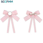Sublimation Bow Hairpin Blue Pink Bow Hair Clips Hairpin Custom Personalized Gift for Friends Heat-transfer Print Logo Photo