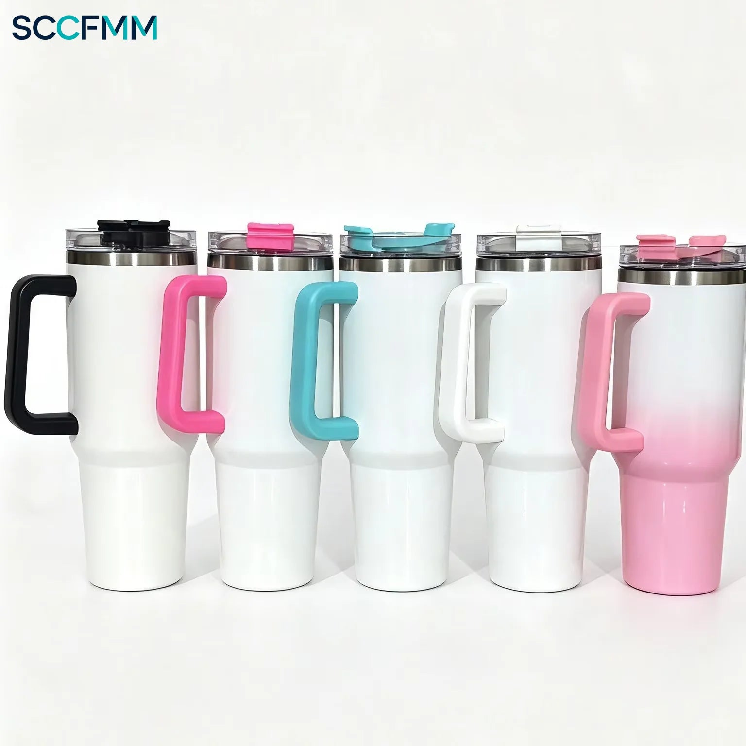 Sccfmm 40oz Sublimation-coated Water Bottle Stainless Steel Vacuum Insulated Car Cup Heat Transfer Print Blank Thermal Tumblers