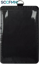 SCCFMM 20 Pcs PU Leather ID Badge Holder Sublimation Blanks ID Card Holders for Coach Office Employees Students for Heat Transfer Print