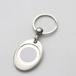 Personalized Metal Pendant Keyring Universal Shopping Trolley Cart Keychain Sublimation Blanks Key Token Graduation Gift