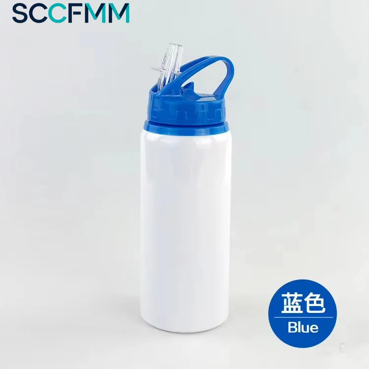 Customize Logo DIY Photo Print Aluminum Water Bottle 600ml Sublimation Blank Eco-Friendly Tea Infuser Outdoor Sports Adults