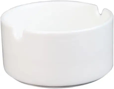 4pcs Sublimation White Ceramic Ashtrays for Cigarettes Heat Transfer Print Round Ceramic Holder for Smokers Home Office Desktop