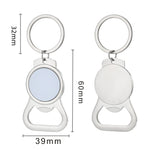 Sublimation Zinc Alloy Eco-friendly Southeast Asia Style Bottle Opener Keychain Pendant for Laser Engraving Corkscrews