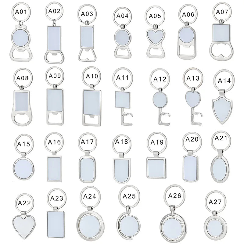 Sublimation Zinc Alloy Eco-friendly Southeast Asia Style Bottle Opener Keychain Pendant for Laser Engraving Corkscrews