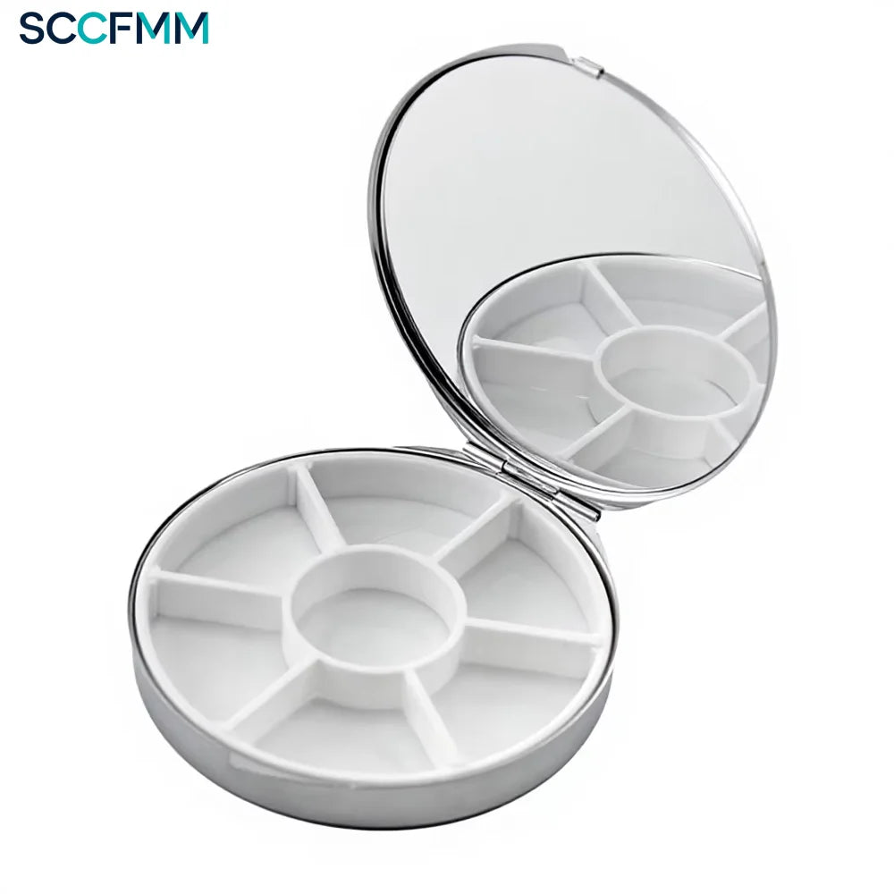 Sublimation Silver Mirror Metal Detachable Pillbox