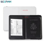 SCCFMM 10pcs Sublimation Passport Holder Covers PU Leather Travel Passports Book Holder Wallet Cover for Business Cards Credit Cards
