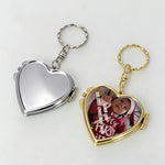 Sublimation Metal Makeup Mirror Keychain Foldable Small Square Vanity Promotional Gift Blanks Heat Transfer Print Logo