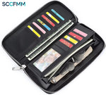 5pcs Sublimation Blank Fashion Women Zip Around Long Wallet Pu Leather Phone Clutch Travel Card Holder Purse For Women Girl Gift