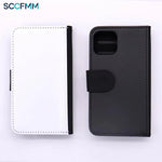 SCCFMM Mini PU Leather Phone Case for iPhone 13 - Sublimation Phone Cover with Card Slots - Protective Sleeve for DIY Printing