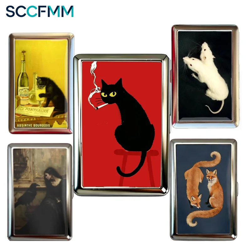SCCFMM New Versatile Card Cash Case Retro Multi-Function Aluminum Box Cigarette Case Organizer Customizable Logo Decorative