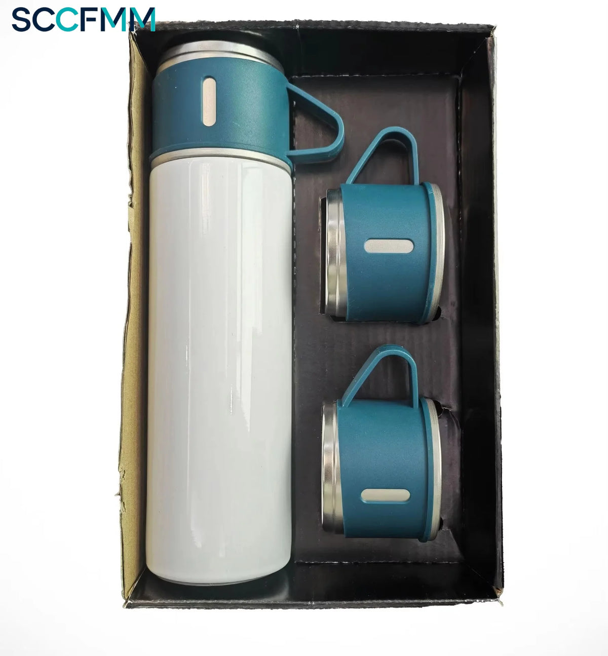 New Heat Transfer Deluxe Bullet 304 Stainless Steel Thermos Cup Sublimation Blank Coated Water Cup Gift Set With Gift Box