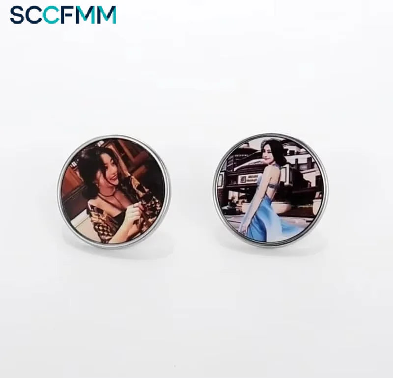 SCCFMM 60pcs Sublimation Pins Button Pin Badge Heat Transfer Buttons Badge Blank Base Sewing Pins Button for DIY Craft Making