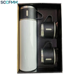 New Heat Transfer Deluxe Bullet 304 Stainless Steel Thermos Cup Sublimation Blank Coated Water Cup Gift Set With Gift Box
