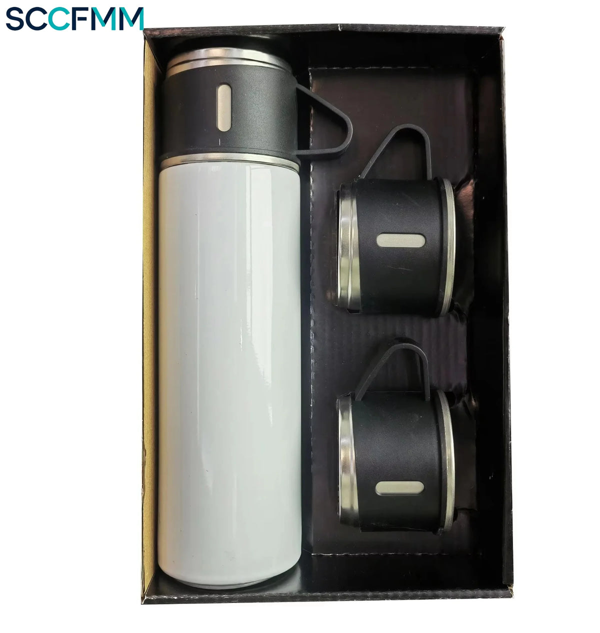 New Heat Transfer Deluxe Bullet 304 Stainless Steel Thermos Cup Sublimation Blank Coated Water Cup Gift Set With Gift Box