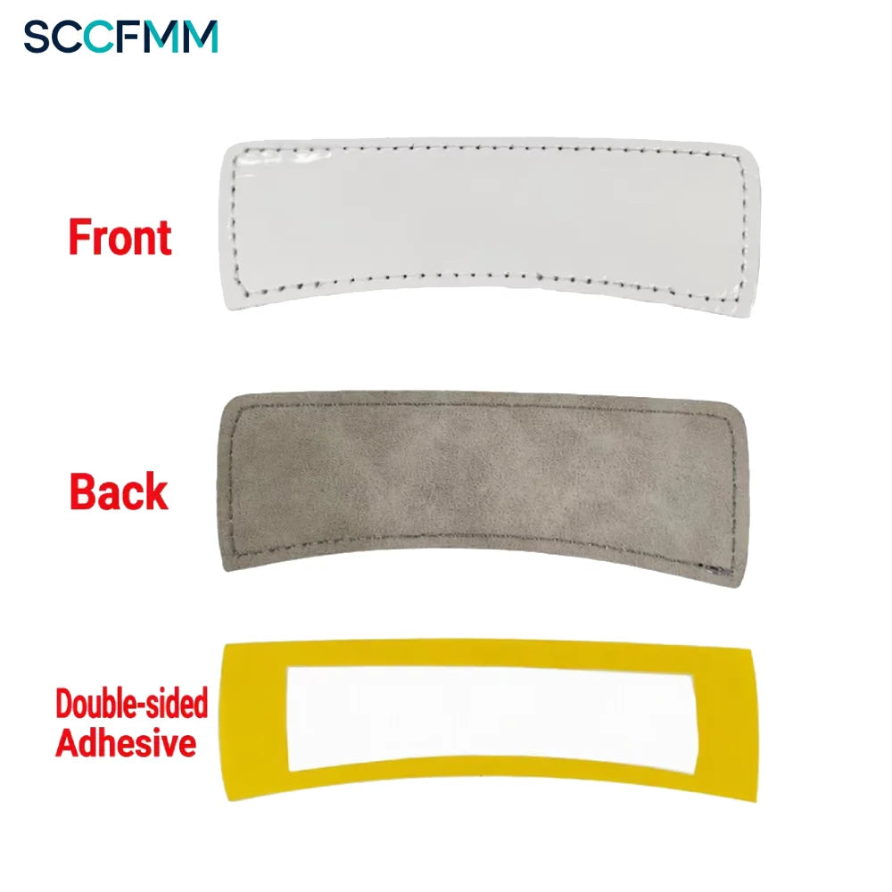 Sublimation Hair Clip PU Printing Sheet For Hairpins Heat Transfer Blank Artificial Leather Printing Sheet DIY Print Logo Photo