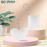 Sublimation Keychain Key Rings DIY Craft Velvet Pillow Keychains Double-sided Printing Cute Luggage Tags for Custom Funny Gifts