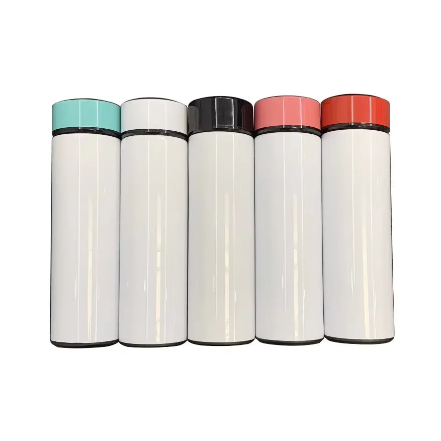 Sublimation Blanks Temperature Display Vacuum Insulated Sports Bottle Cup Custom Logo Stainless Steel Metal Smart Water Bottle