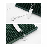 Sublimation Keychain White Aluminum Keychain DIY Double-Sided DIY Craft Keyring for Heat Transfer PrintCustom Promotional Gifts