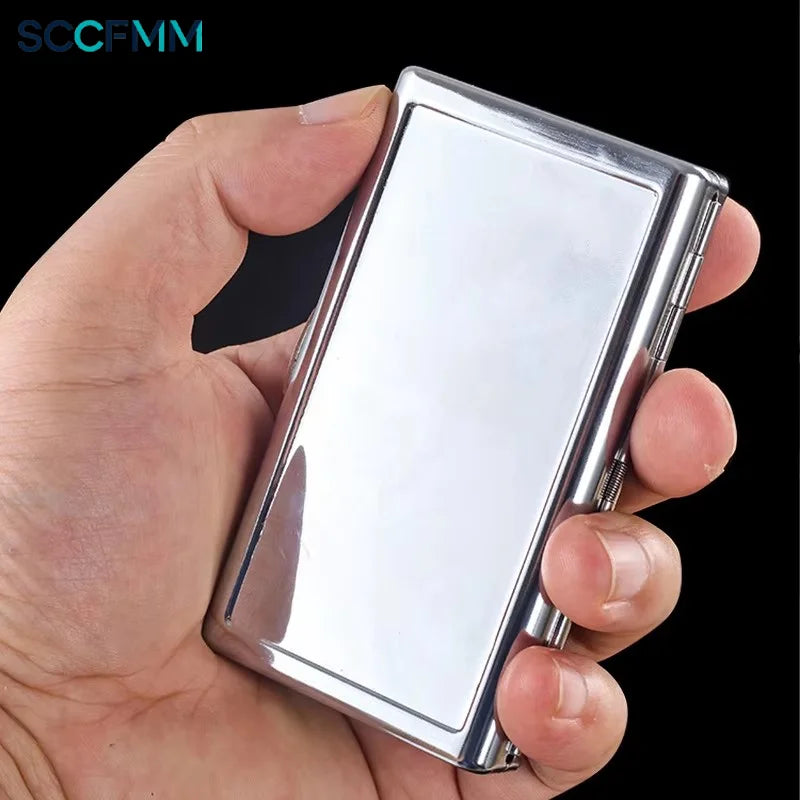 SCCFMM Portable 10cm Extended Metal Cigarette Case with Sublimation Blank Thermal Transfer Print Logo Image Customizable Design
