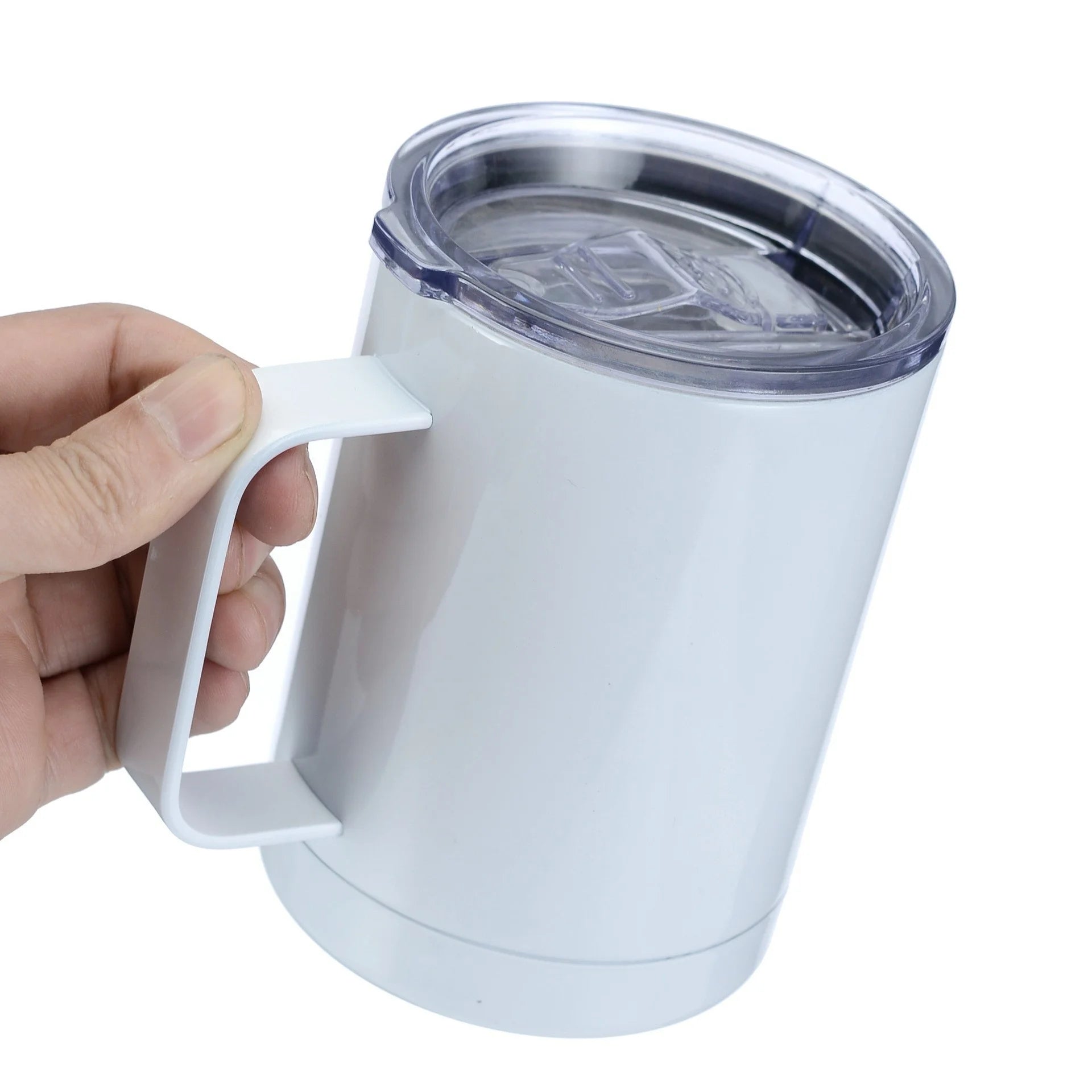 304 Stainless Steel Double-Vacuum Water Cup With Handle Sublimation Mug