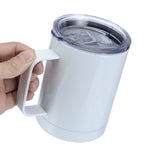 304 Stainless Steel Double-Vacuum Water Cup With Handle Sublimation Mug