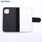 SCCFMM Mini PU Leather Phone Case for iPhone 13 - Sublimation Phone Cover with Card Slots - Protective Sleeve for DIY Printing