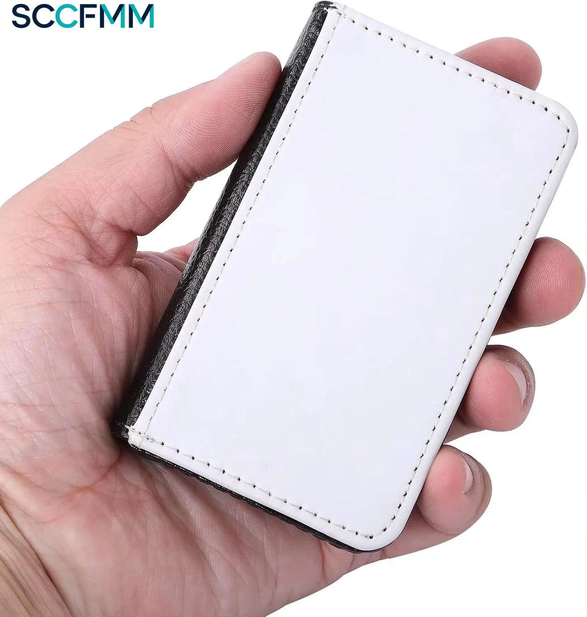 SCCFMM 12pcs Sublimation Business Card Holder PU Leather Name Card Case Pocket Heat Transfer Blank Wallet Coin Purse Card Holder Case