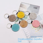 SCCFMM Sublimation PU Leather Keychain Modern Minimalist Style Edge-Wrapped Hotel Number Keyring Gift DIY Logo Print Custom