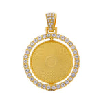 Sublimation Double-sided Rotating Pendant Heat-transfer Print Image Rhinestones High-end Feel Necklace for Birthday Gift