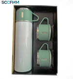 New Heat Transfer Deluxe Bullet 304 Stainless Steel Thermos Cup Sublimation Blank Coated Water Cup Gift Set With Gift Box