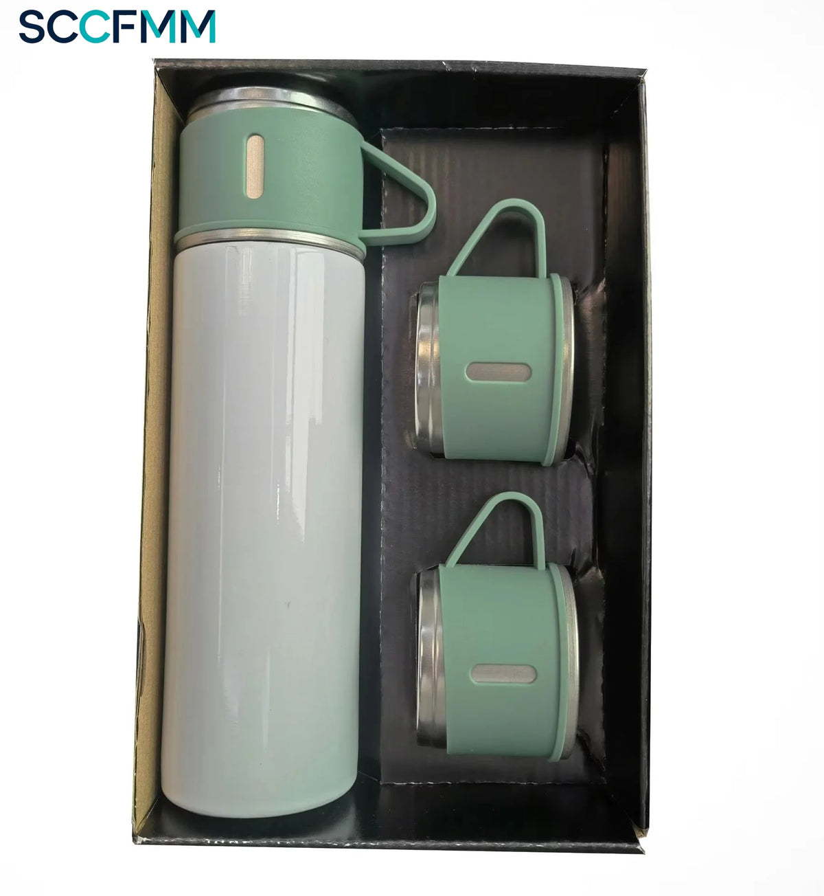 New Heat Transfer Deluxe Bullet 304 Stainless Steel Thermos Cup Sublimation Blank Coated Water Cup Gift Set With Gift Box