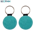 SCCFMM Sublimation PU Leather Keychain Modern Minimalist Style Edge-Wrapped Hotel Number Keyring Gift DIY Logo Print Custom
