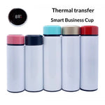 Sublimation Blanks Temperature Display Vacuum Insulated Sports Bottle Cup Custom Logo Stainless Steel Metal Smart Water Bottle
