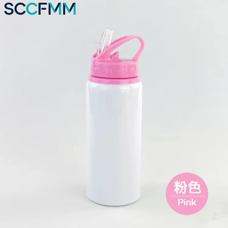 Customize Logo DIY Photo Print Aluminum Water Bottle 600ml Sublimation Blank Eco-Friendly Tea Infuser Outdoor Sports Adults