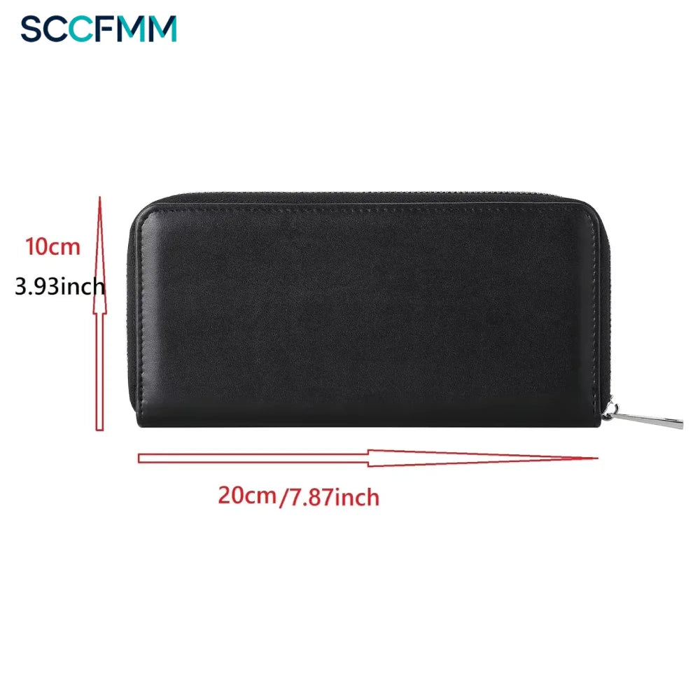 5pcs Sublimation Blank Fashion Women Zip Around Long Wallet Pu Leather Phone Clutch Travel Card Holder Purse For Women Girl Gift