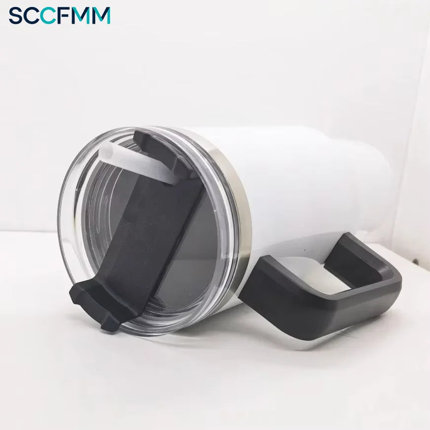 Sccfmm 40oz Sublimation-coated Water Bottle Stainless Steel Vacuum Insulated Car Cup Heat Transfer Print Blank Thermal Tumblers