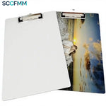 SCCFMM 5pcs Sublimation Clipboard MDF A5 Size DIY Heat Transfer Print Teacher Blanks for Office Products DIY Handmade Craft