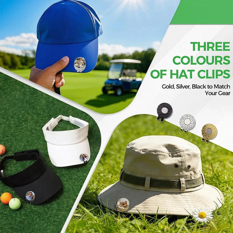 30pcs Sublimation Blank Golf Ball Markers Hat Clips Golfs Cap Clip Removable Attaches Easily to Golf Caps for DIY Transfer Print