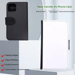 SCCFMM Mini PU Leather Phone Case for iPhone 13 - Sublimation Phone Cover with Card Slots - Protective Sleeve for DIY Printing
