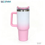 Sccfmm 40oz Sublimation-coated Water Bottle Stainless Steel Vacuum Insulated Car Cup Heat Transfer Print Blank Thermal Tumblers