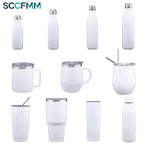 350ml/500ml Cola Shape Sports Cup Sublimation Blank Water Bottle Stainless Steel Drink Bottle&amp;Water Cup for Heat Transfer Print