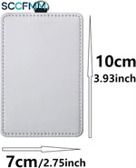 SCCFMM 20 Pcs PU Leather ID Badge Holder Sublimation Blanks ID Card Holders for Coach Office Employees Students for Heat Transfer Print