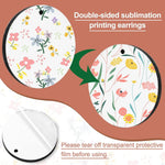 15 Pairs Sublimation Blank MDF Earrings Double-Sided Round MDF Wooden Earrings Heat Transfer Pendants for DIY Logo Image